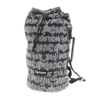 [Used] Supreme 2022 Spring/Summer Fat Tip Jacquard Denim Backpack Denim Backpack/Rucksack Black x Light Gray [W36.5xH47] [BLK] [S/S/A/W] [Condition Rank A] [Men&