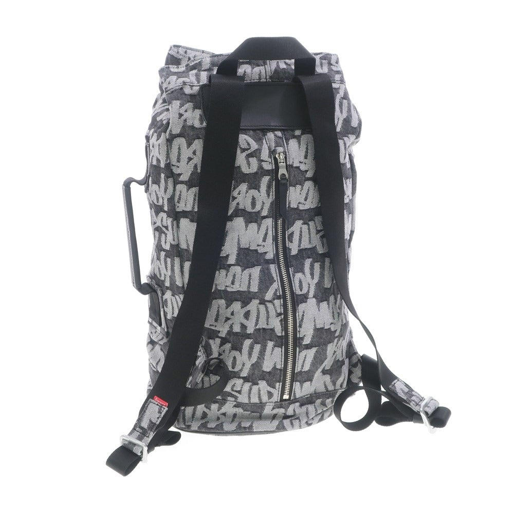 [Used] Supreme 2022 Spring/Summer Fat Tip Jacquard Denim Backpack Denim Backpack/Rucksack Black x Light Gray [W36.5xH47] [BLK] [S/S/A/W] [Condition Rank A] [Men&