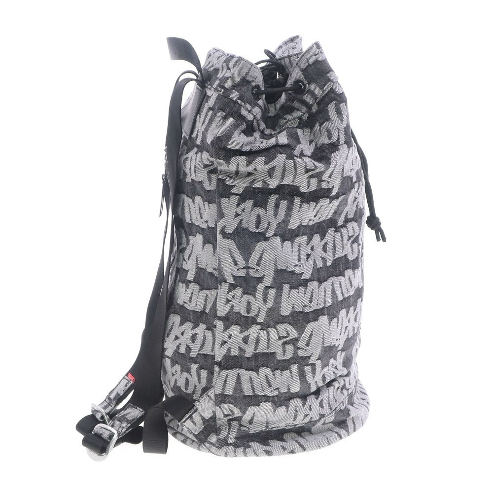 [Used] Supreme 2022 Spring/Summer Fat Tip Jacquard Denim Backpack Denim Backpack/Rucksack Black x Light Gray [W36.5xH47] [BLK] [S/S/A/W] [Condition Rank A] [Men&