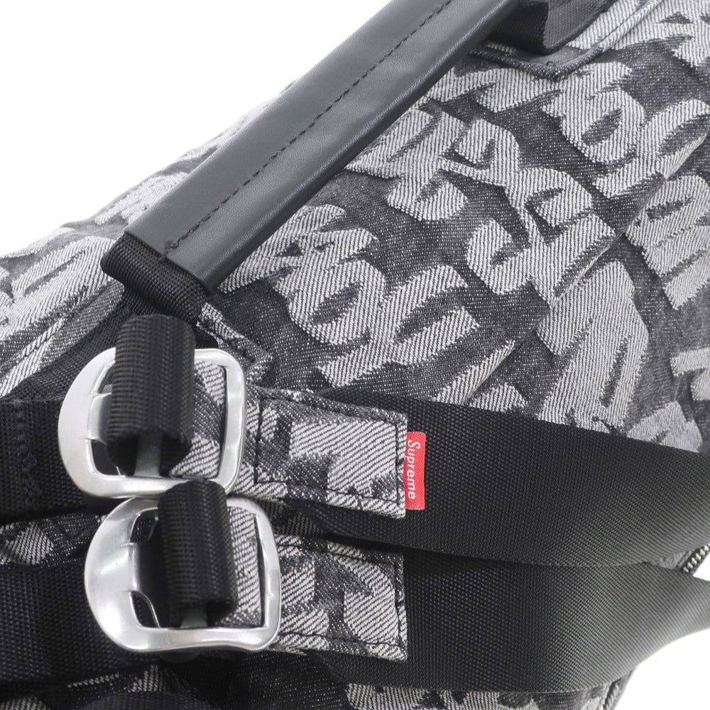 [Used] Supreme 2022 Spring/Summer Fat Tip Jacquard Denim Backpack Denim Backpack/Rucksack Black x Light Gray [W36.5xH47] [BLK] [S/S/A/W] [Condition Rank A] [Men&