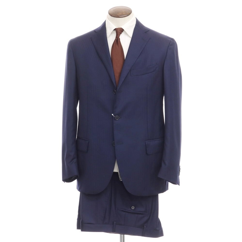 [Used] GAiOLA Wool Herringbone 3B Set-up Suit Navy [Size 52] [NVY] [S/S] [Condition Rank C] [Men&