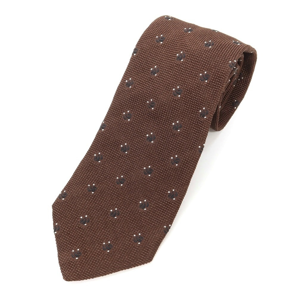 [Used] Ermenegildo Zegna Paisley Small Pattern Silk Tie Brown [BRW] [S/S/A/W] [Condition Rank B] ​​[Men&