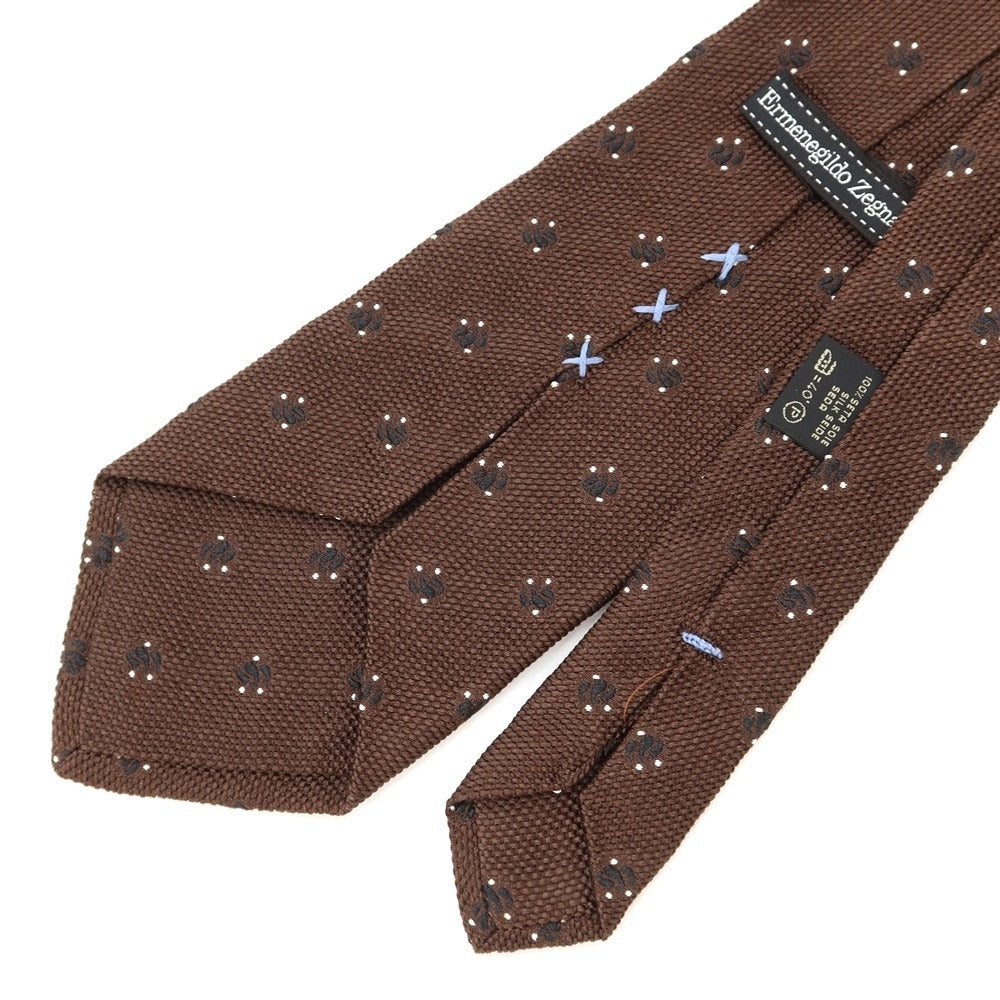 [Used] Ermenegildo Zegna Paisley Small Pattern Silk Tie Brown [BRW] [S/S/A/W] [Condition Rank B] ​​[Men&