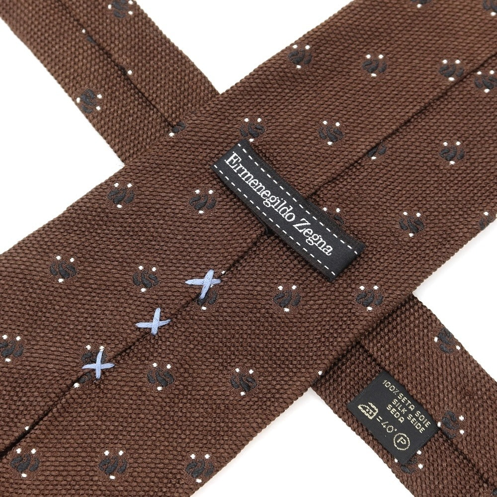 [Used] Ermenegildo Zegna Paisley Small Pattern Silk Tie Brown [BRW] [S/S/A/W] [Condition Rank B] ​​[Men&