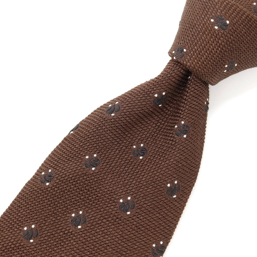 [Used] Ermenegildo Zegna Paisley Small Pattern Silk Tie Brown [BRW] [S/S/A/W] [Condition Rank B] ​​[Men&