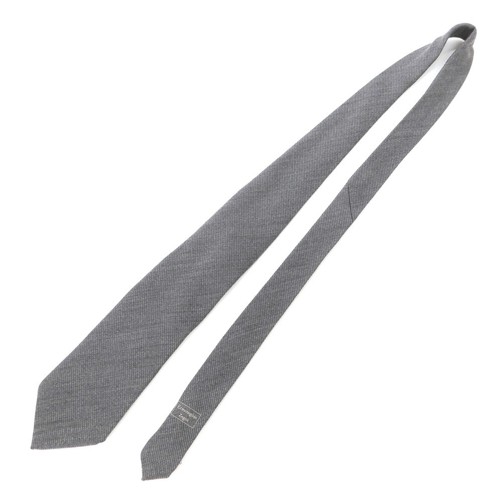 [Used] Ermenegildo Zegna 3-fold wool silk tie, grey [GRY] [A/W] [Condition: B] [Men&