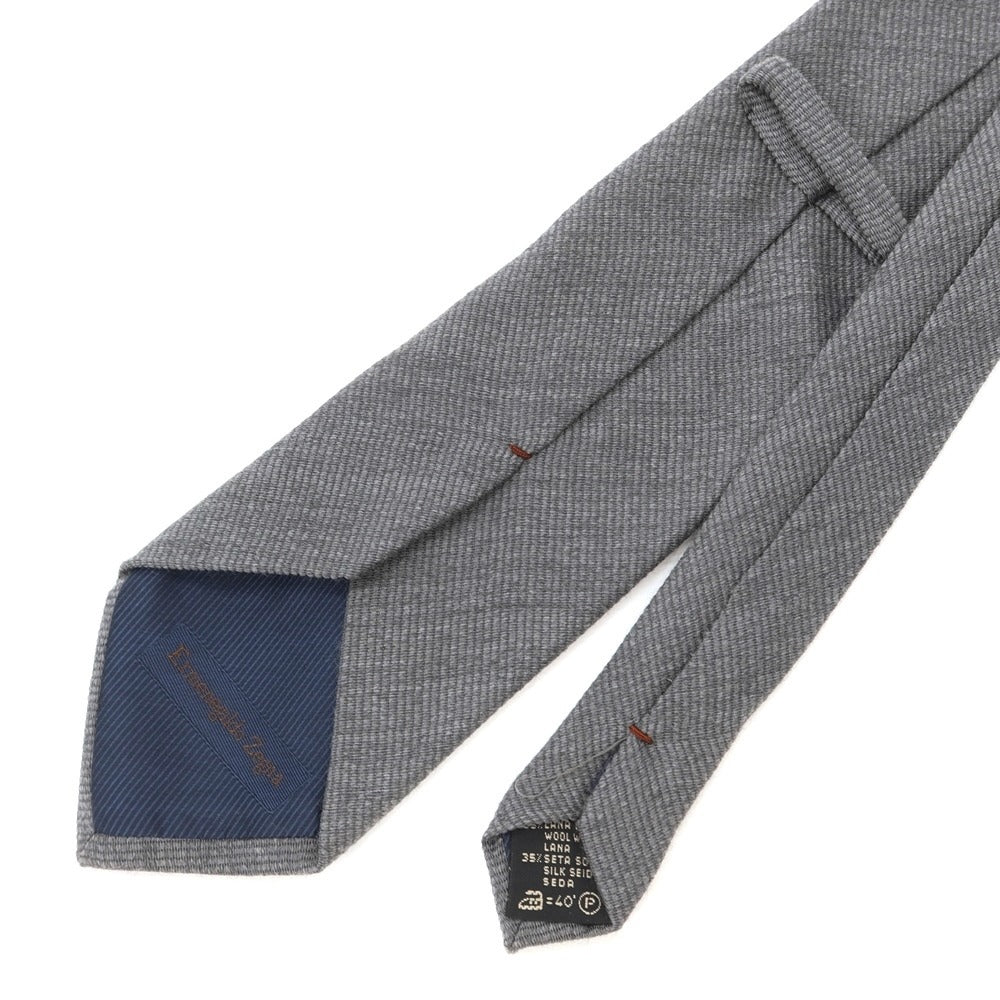 [Used] Ermenegildo Zegna 3-fold wool silk tie, grey [GRY] [A/W] [Condition: B] [Men&