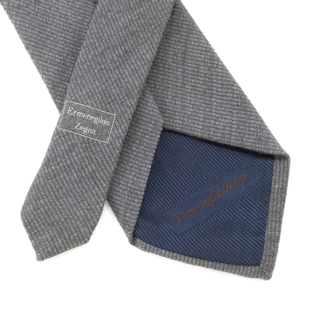 [Used] Ermenegildo Zegna 3-fold wool silk tie, grey [GRY] [A/W] [Condition: B] [Men&