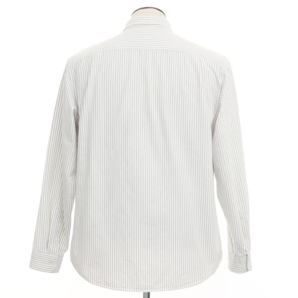 [Used] Supreme 2019 Fall/Winter Flannel Oxford Shirt Cotton Flannel Button-down Shirt White x Navy [Size L] [WHT] [S/S/A/W] [Condition Rank C] [Men&