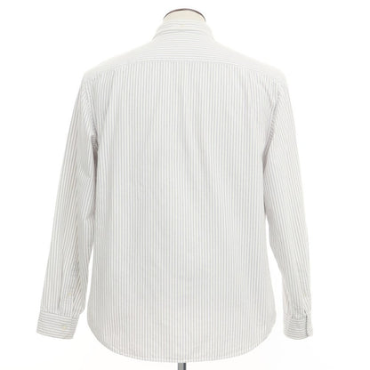 [Used] Supreme 2019 Fall/Winter Flannel Oxford Shirt Cotton Flannel Button-down Shirt White x Navy [Size L] [WHT] [S/S/A/W] [Condition Rank C] [Men&
