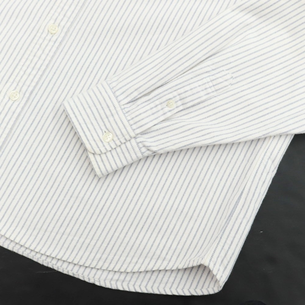 [Used] Supreme 2019 Fall/Winter Flannel Oxford Shirt Cotton Flannel Button-down Shirt White x Navy [Size L] [WHT] [S/S/A/W] [Condition Rank C] [Men&