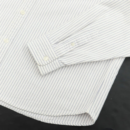 [Used] Supreme 2019 Fall/Winter Flannel Oxford Shirt Cotton Flannel Button-down Shirt White x Navy [Size L] [WHT] [S/S/A/W] [Condition Rank C] [Men&