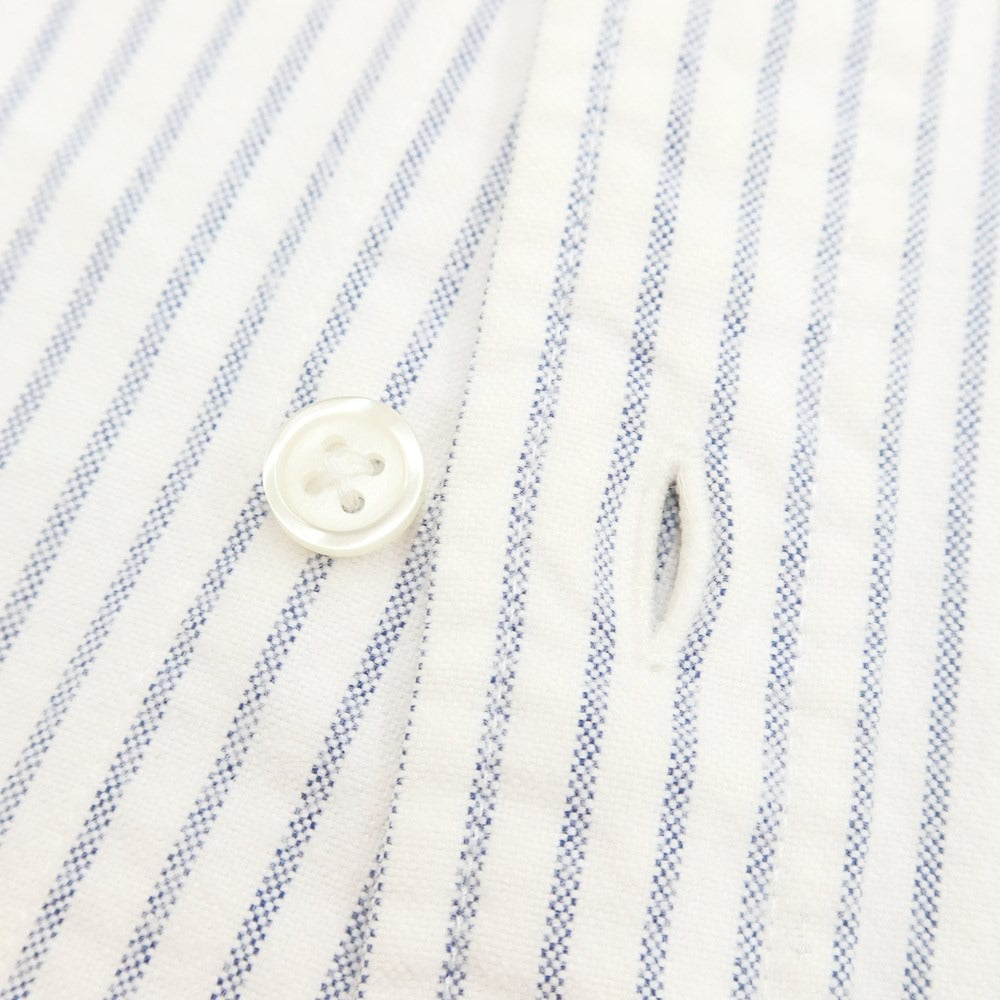 [Used] Supreme 2019 Fall/Winter Flannel Oxford Shirt Cotton Flannel Button-down Shirt White x Navy [Size L] [WHT] [S/S/A/W] [Condition Rank C] [Men&