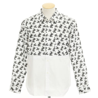 [Used] COMME des GARCONS HOMME DEUX 2022 Fall/Winter x Disney Switching Long Sleeve Shirt White x Black [Size S] [WHT] [S/S/A/W] [Condition Rank A] [Men&