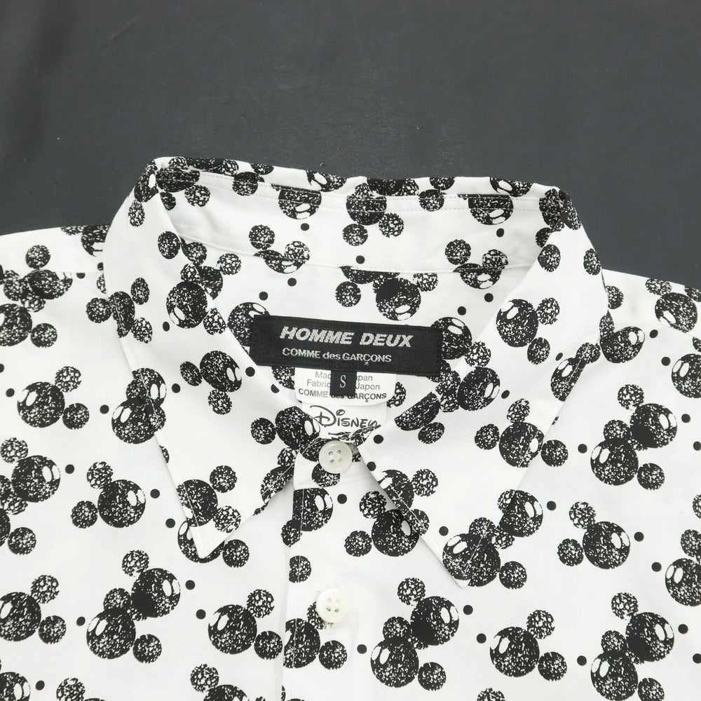 [Used] COMME des GARCONS HOMME DEUX 2022 Fall/Winter x Disney Switching Long Sleeve Shirt White x Black [Size S] [WHT] [S/S/A/W] [Condition Rank A] [Men&