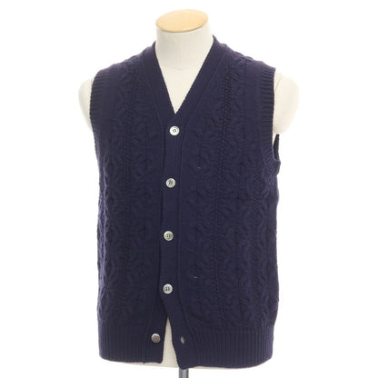 [Used] COMME des GARCONS HOMME DEUX 2022 Autumn/Winter Wool Knit Vest Navy [Size S] [NVY] [A/W] [Condition Rank A] [Men&