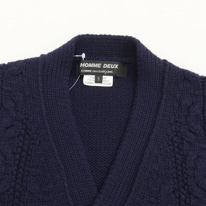 [Used] COMME des GARCONS HOMME DEUX 2022 Autumn/Winter Wool Knit Vest Navy [Size S] [NVY] [A/W] [Condition Rank A] [Men&