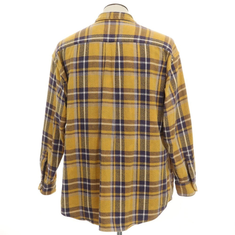 [Used] MYTHINKS Check Wide Silhouette Flannel Shirt Mustard Yellow x Navy [Size L] [YEL] [A/W] [Condition Rank B] ​​[Men&