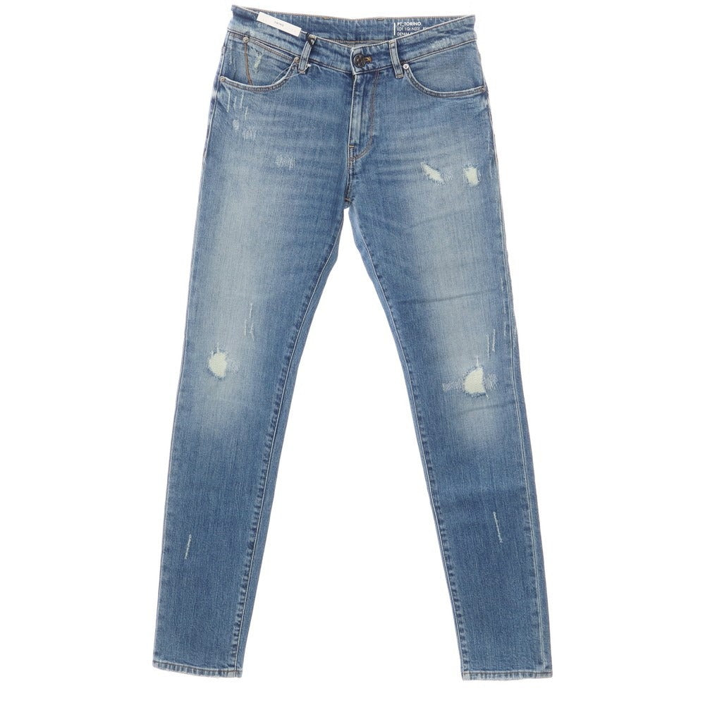[New] PT TORINO DENIM SWING Distressed &amp;amp; Repaired Denim Pants Jeans Blue [Size 32] [BLU] [S/S/A/W] [Condition Rank N] [Men&