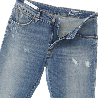 [New] PT TORINO DENIM SWING Distressed &amp;amp; Repaired Denim Pants Jeans Blue [Size 32] [BLU] [S/S/A/W] [Condition Rank N] [Men&