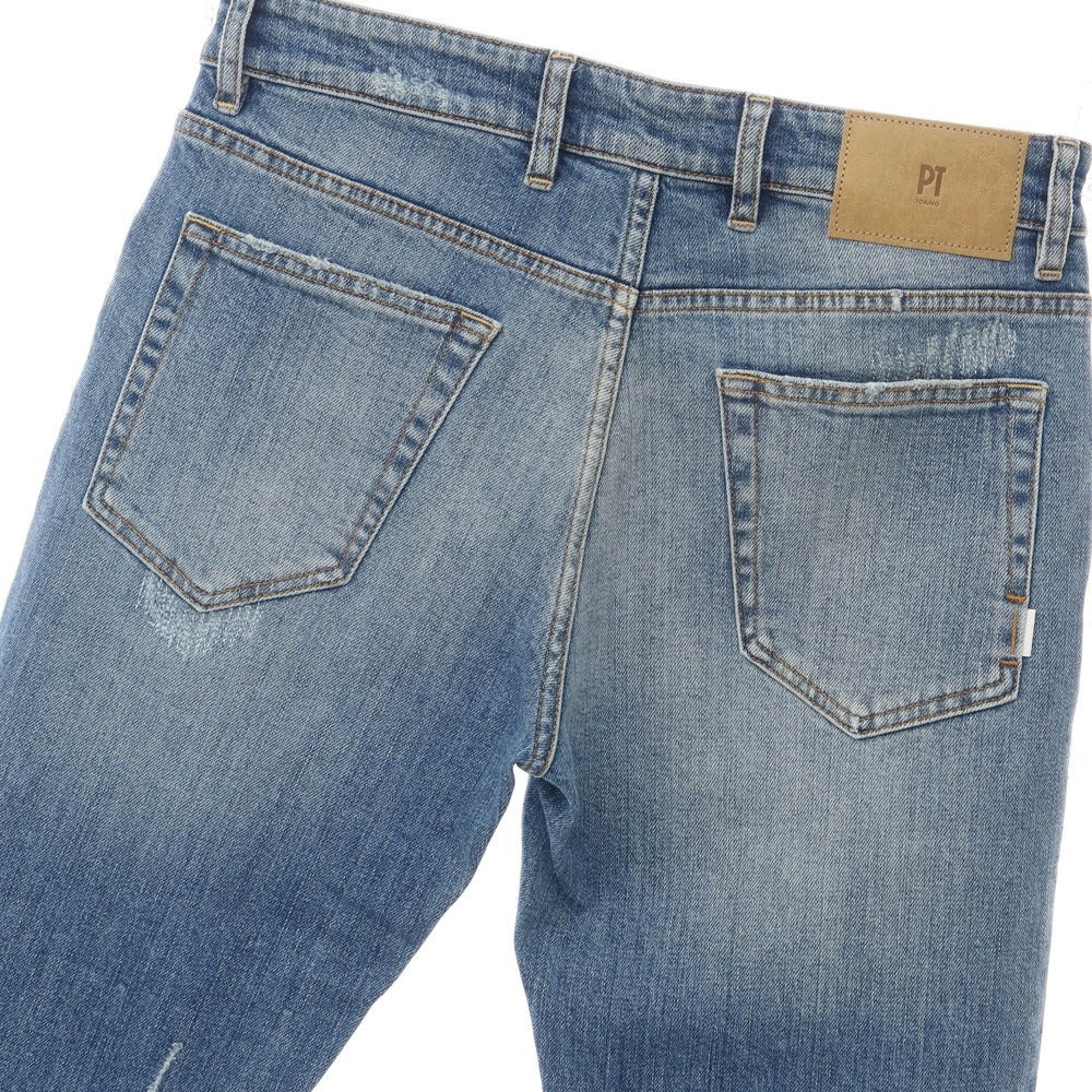 [New] PT TORINO DENIM SWING Distressed &amp;amp; Repaired Denim Pants Jeans Blue [Size 32] [BLU] [S/S/A/W] [Condition Rank N] [Men&
