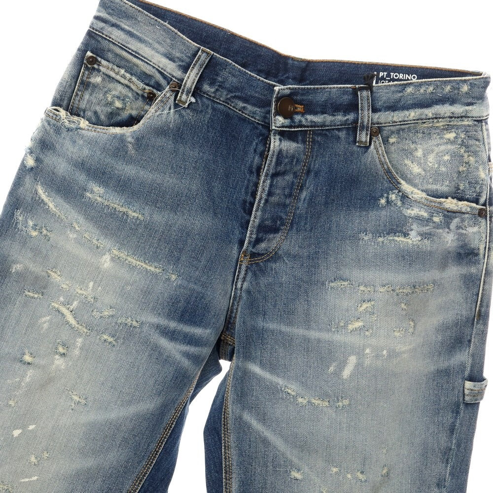 [New Outlet] PT Torino Denim PT TORINO DENIM REBEL WORK Distressed Denim Pants Jeans Blue [Size 30] [BLU] [S/S/A/W] [Condition Rank N-] [Men&