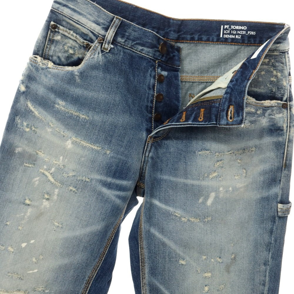 [New Outlet] PT Torino Denim PT TORINO DENIM REBEL WORK Distressed Denim Pants Jeans Blue [Size 30] [BLU] [S/S/A/W] [Condition Rank N-] [Men&