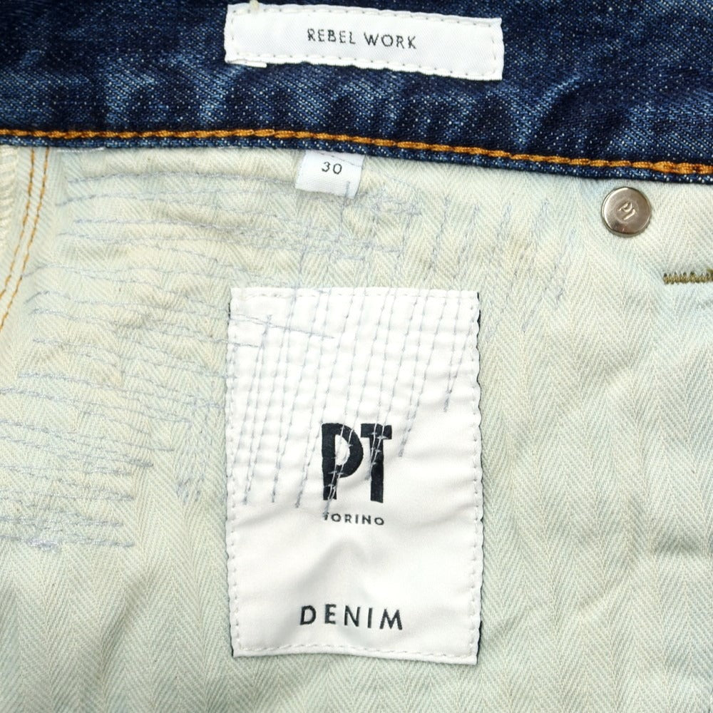 [New Outlet] PT Torino Denim PT TORINO DENIM REBEL WORK Distressed Denim Pants Jeans Blue [Size 30] [BLU] [S/S/A/W] [Condition Rank N-] [Men&