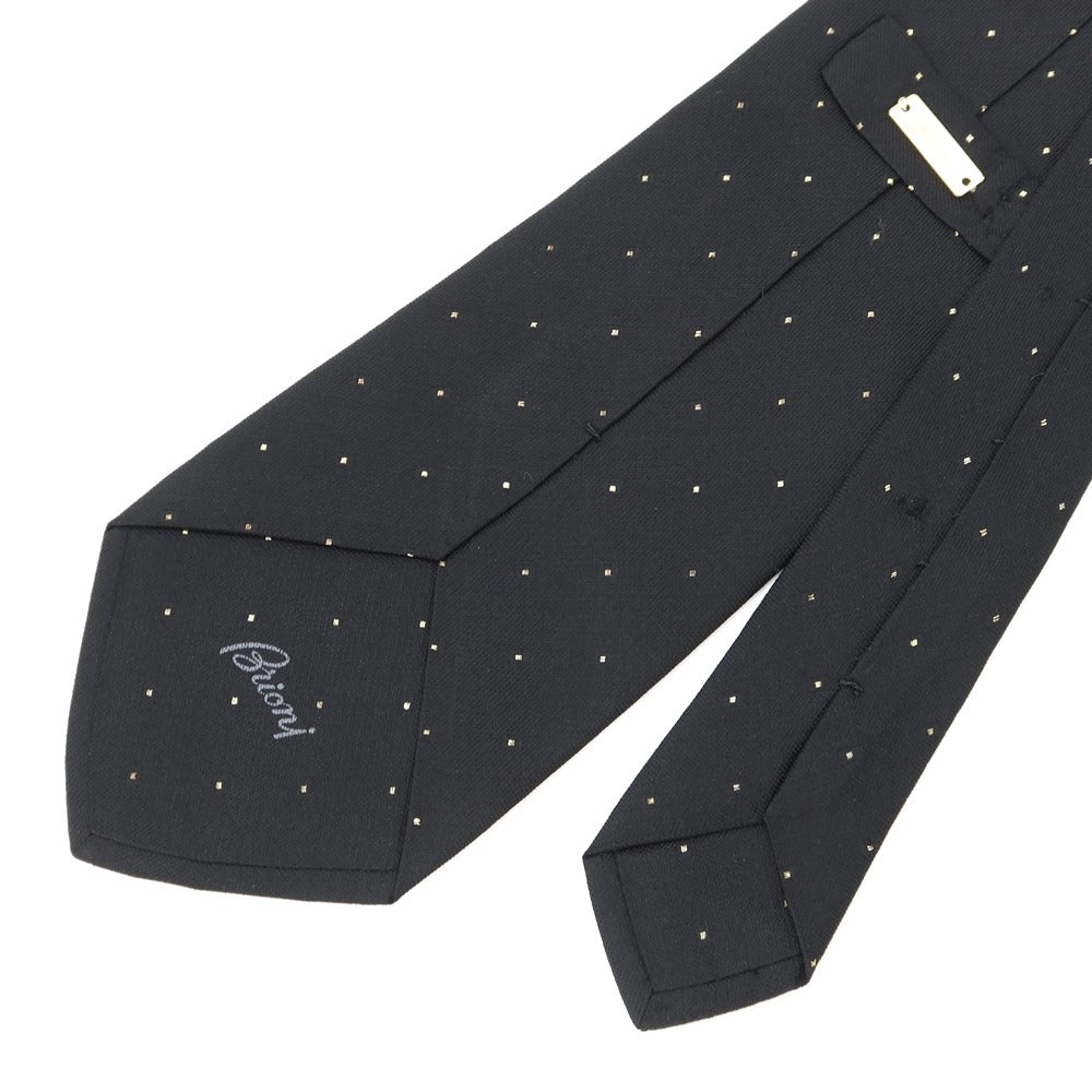 [Used] Brioni glitter dot 3-fold silk tie, black [BLK] [S/S/A/W] [Condition: D] [Men&