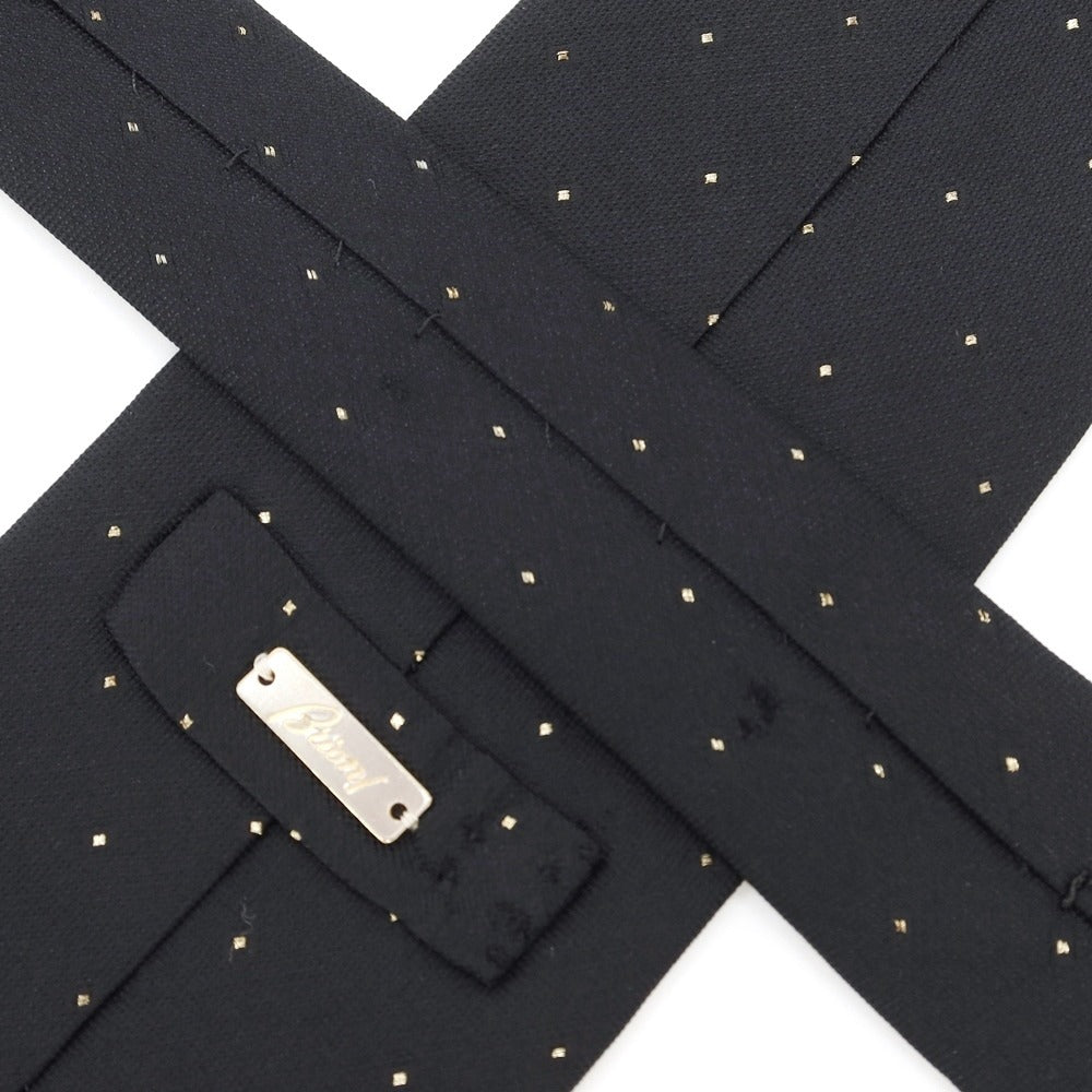 [Used] Brioni glitter dot 3-fold silk tie, black [BLK] [S/S/A/W] [Condition: D] [Men&