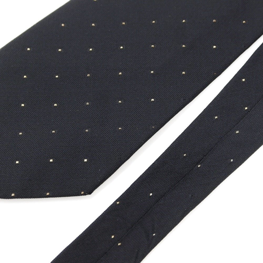 [Used] Brioni glitter dot 3-fold silk tie, black [BLK] [S/S/A/W] [Condition: D] [Men&