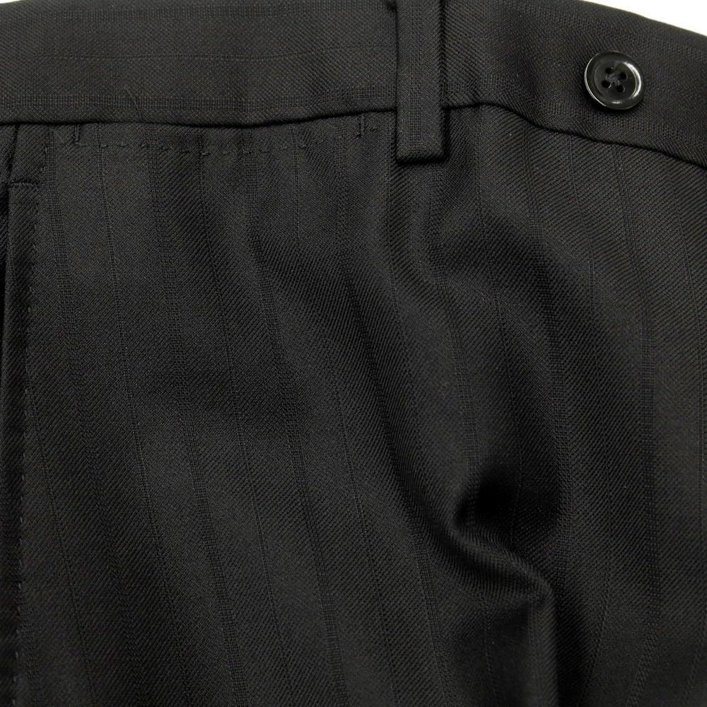 アルマーニ コレッツォーニ ARMANI COLLEZIONI ウール シャドウストライプ 2つボタンスーツ ブラック【サイズ50】【メンズ】