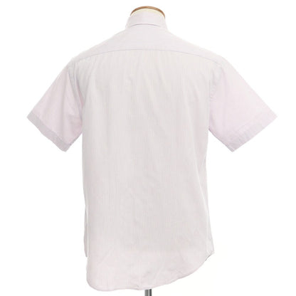 [Used] Emporio Armani EMPORIO ARMANI Cotton Stripe Snap-down Short Sleeve Shirt Light Pink x Navy [Size 40] [PNK] [S/S] [Condition Rank C] [Men&