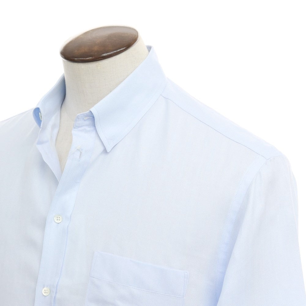 [Used] Emporio Armani EMPORIO ARMANI Cotton Herringbone Snap-down Dress Shirt Light Blue [Size 41] [BLU] [S/S/A/W] [Condition Rank B] ​​[Men&