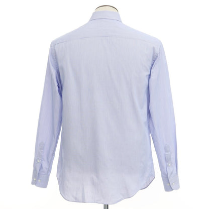 [Used] Emporio Armani EMPORIO ARMANI Cotton Striped Semi-Wide Collar Dress Shirt Blue x Light Gray [Size 41] [BLU] [S/S/A/W] [Condition Rank B] ​​[Men&