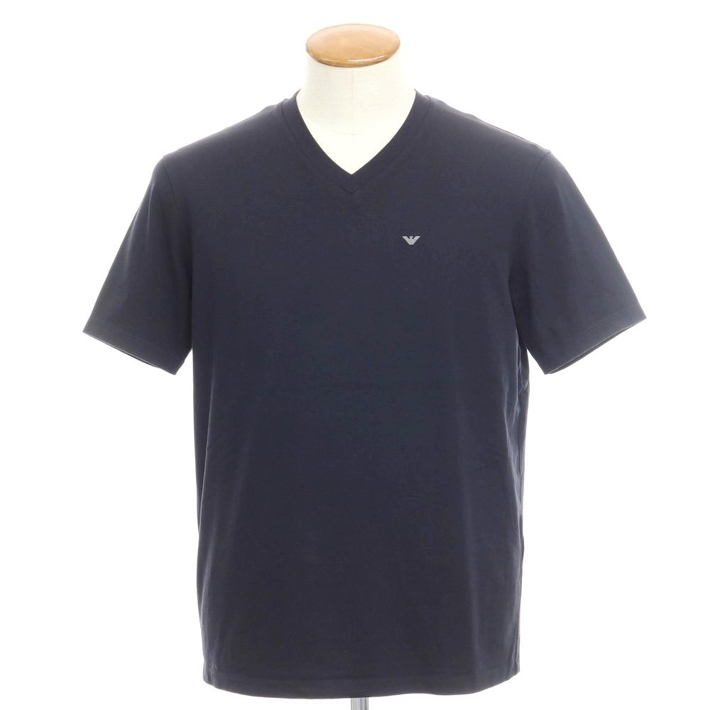 【中古】エンポリオ アルマーニ EMPORIO ARMANI ストレッチコットン Vネック 半袖Ｔシャツ ブラック【サイズM】【BLK】【S/S】【状態ランクB】【メンズ】【769369】