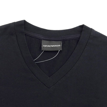 【中古】エンポリオ アルマーニ EMPORIO ARMANI ストレッチコットン Vネック 半袖Ｔシャツ ブラック【サイズM】【BLK】【S/S】【状態ランクB】【メンズ】【769369】