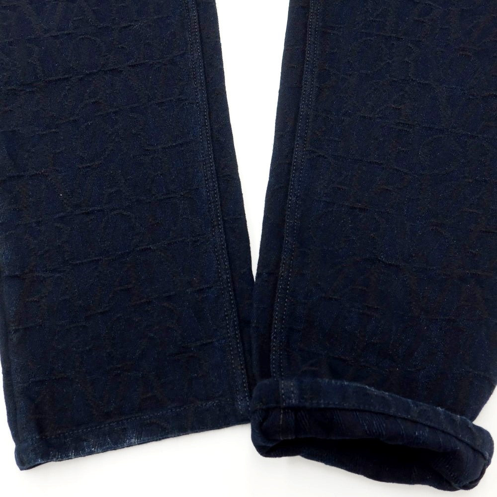【中古】エンポリオ アルマーニ EMPORIO ARMANI ジャカードロゴ デニムパンツ ジーンズ ネイビー【サイズ32】【NVY】【S/S/A/W】【状態ランクB】【メンズ】【769280】