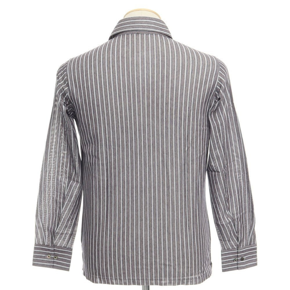 [Used] [Unused] Aquascutum Cotton Striped Long Sleeve Polo Shirt Brown x Navy [Size S] [BRW] [S/S/A/W] [Condition Rank S] [Men&