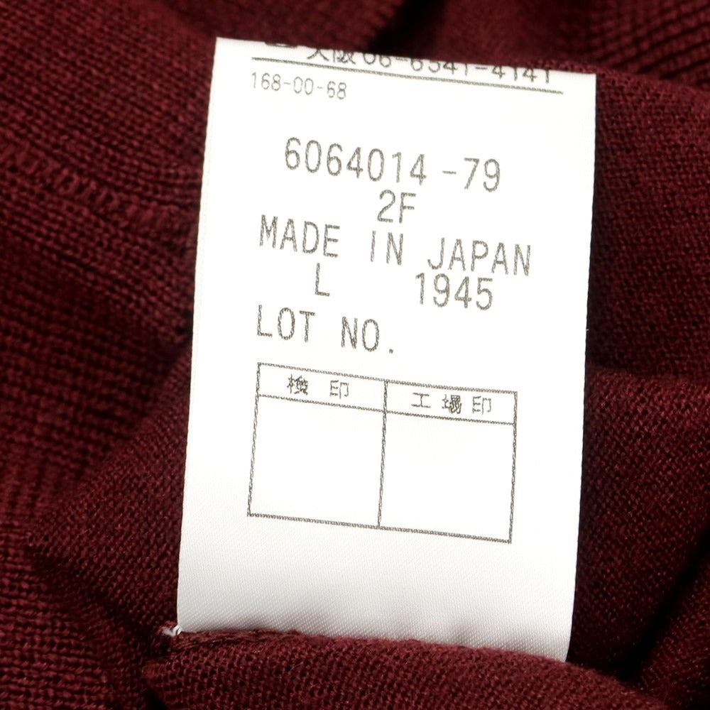 [Used] Aquascutum High Gauge Wool Silk Polo Knit Bordeaux [Size L] [RED] [A/W] [Condition Rank B] ​​[Men&
