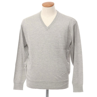 [Used] [Unused] Aquascutum High Gauge Cotton Cashmere V-neck Knit Gray [Size L] [GRY] [A/W] [Condition Rank S] [Men&