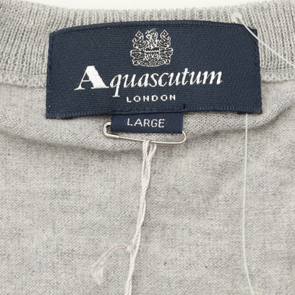 [Used] [Unused] Aquascutum High Gauge Cotton Cashmere V-neck Knit Gray [Size L] [GRY] [A/W] [Condition Rank S] [Men&