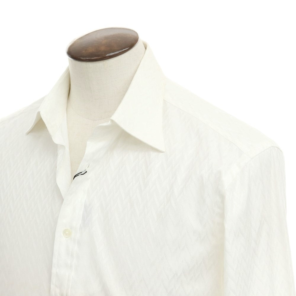 [Used] Kent &amp;amp; Curwen Cotton Herringbone Regular Collar Dress Shirt Off White [Size 41] [WHT] [S/S/A/W] [Condition Rank B] ​​[Men&