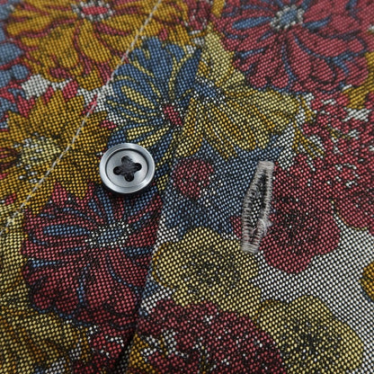 [Used] INTERMEZZO Cotton Floral Casual Shirt Navy x Bordeaux [Size L] [NVY] [S/S/A/W] [Condition Rank A] [Men&