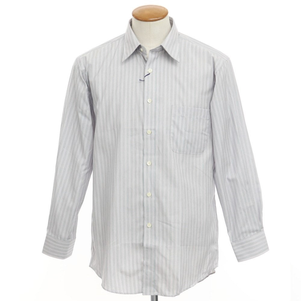 [Used] [Unused] Aquascutum Striped Dress Shirt Grayish Navy x Pink [Size 40-82] [GRY] [S/S/A/W] [Condition Rank S] [Men&