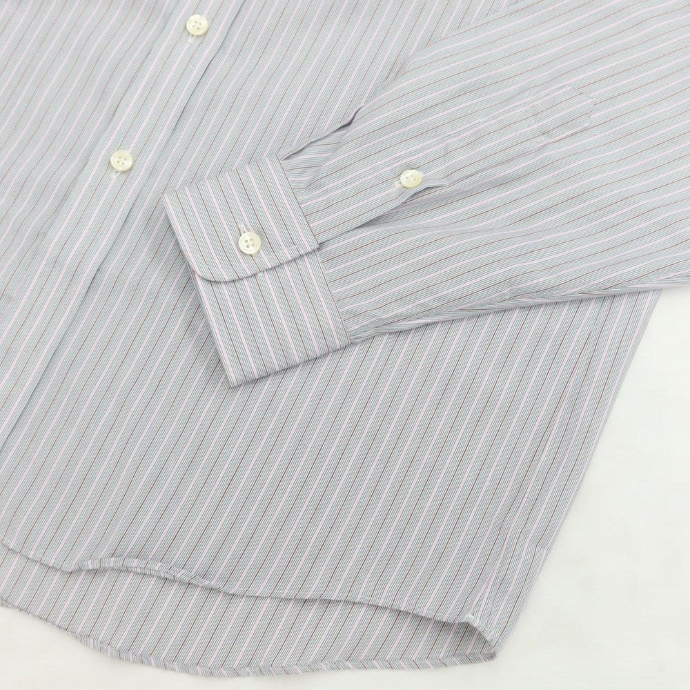 [Used] [Unused] Aquascutum Striped Dress Shirt Grayish Navy x Pink [Size 40-82] [GRY] [S/S/A/W] [Condition Rank S] [Men&