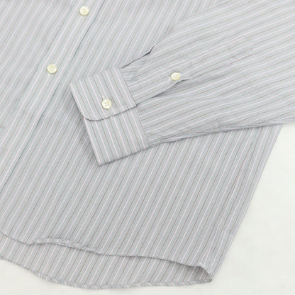 [Used] [Unused] Aquascutum Striped Dress Shirt Grayish Navy x Pink [Size 40-82] [GRY] [S/S/A/W] [Condition Rank S] [Men&
