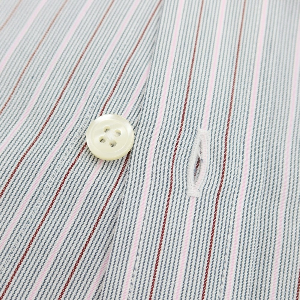 [Used] [Unused] Aquascutum Striped Dress Shirt Grayish Navy x Pink [Size 40-82] [GRY] [S/S/A/W] [Condition Rank S] [Men&