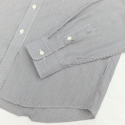 [Used] [Unused] Aquascutum Striped Dress Shirt Navy x Dark Brown [Size 41-82] [NVY] [S/S/A/W] [Condition Rank S] [Men&