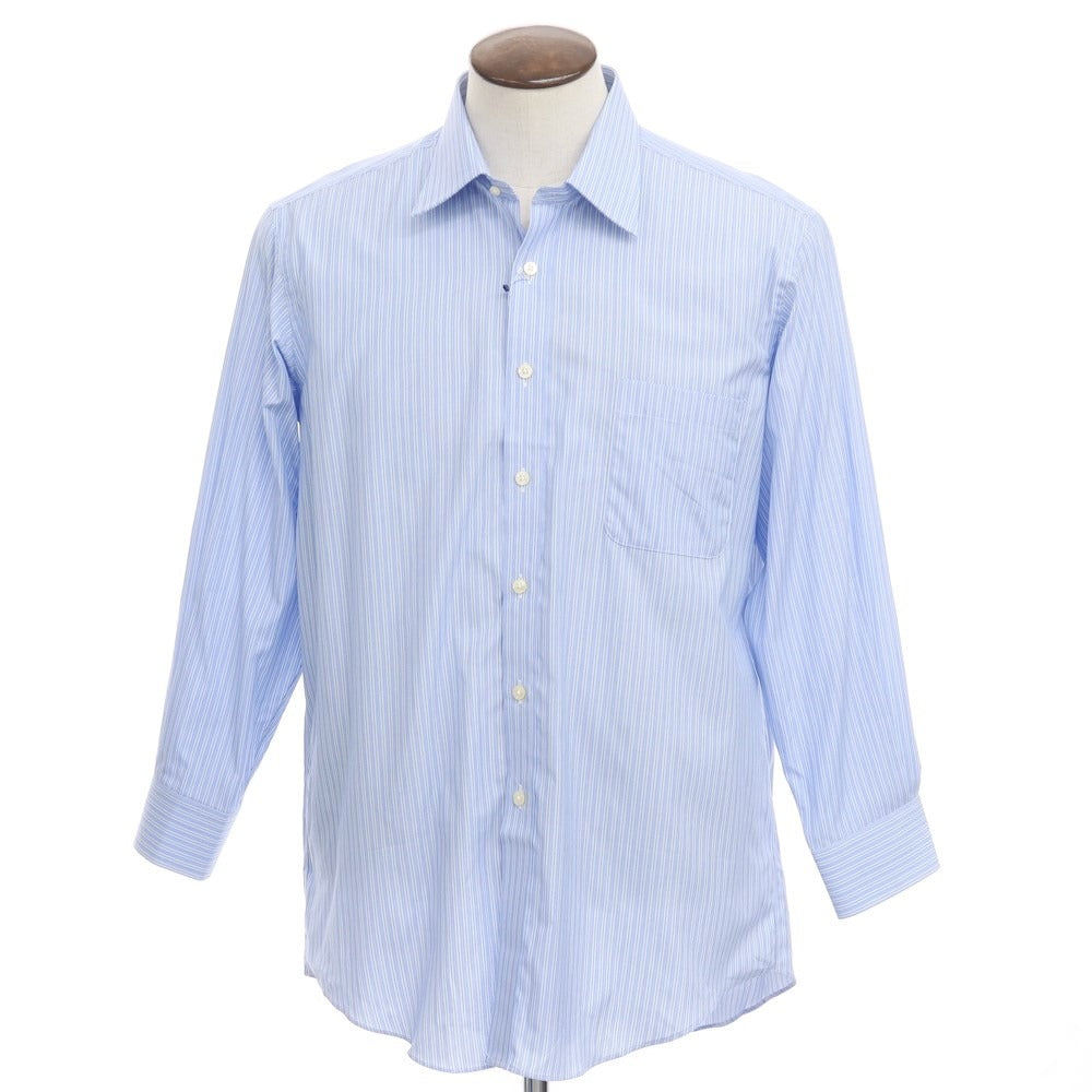 [Used] [Unused] Aquascutum Striped Dress Shirt Light Blue x Black [Size 42-80] [BLU] [S/S/A/W] [Condition Rank S] [Men&